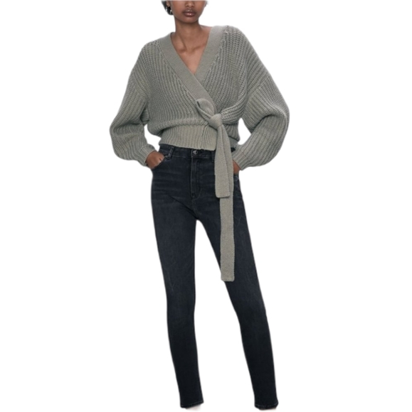 Zara Black High Waisted Skinny Jeans 6